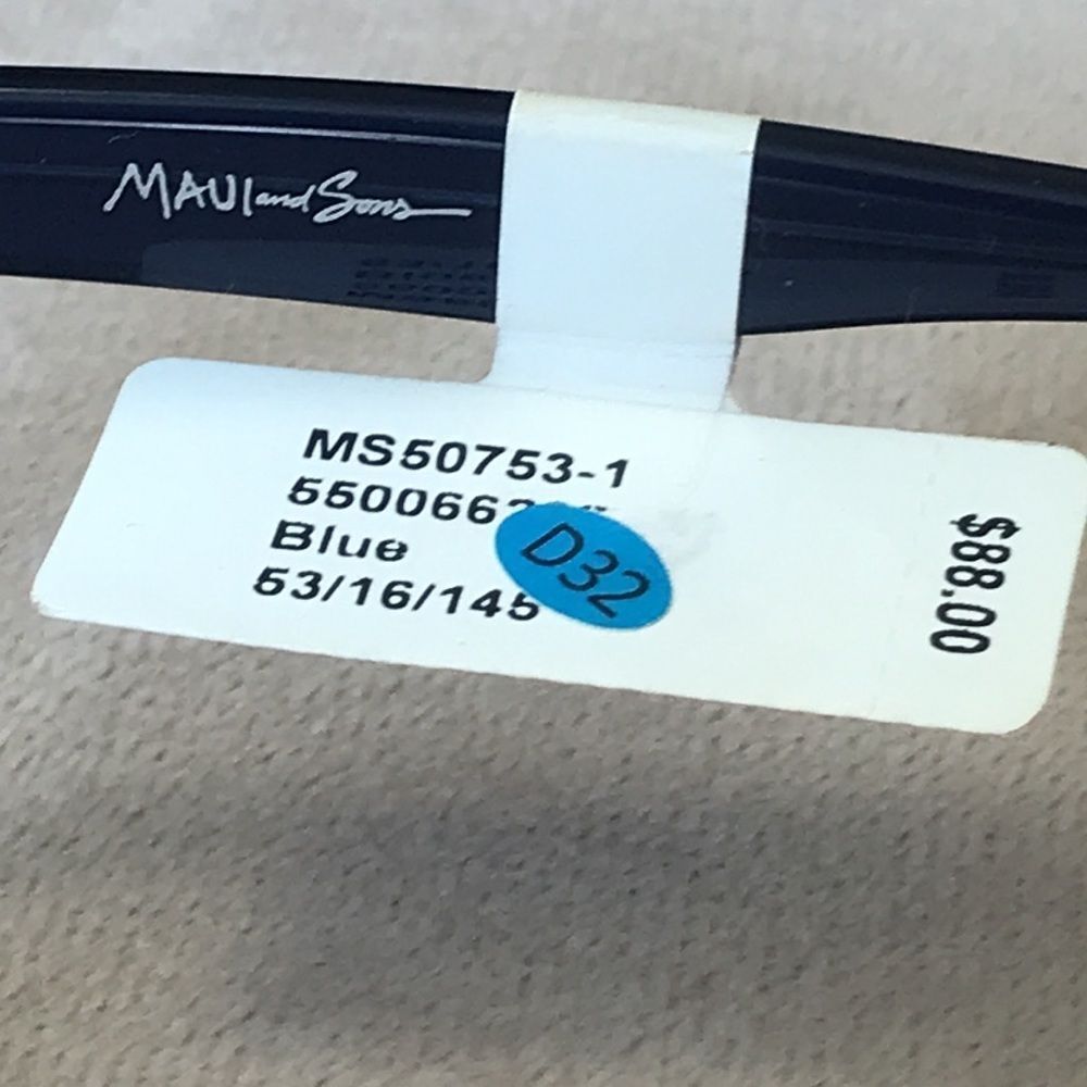 NEW MAUI AND SONS OMBRÉ BLUE CLEAR 53-16-145 FRAMES EYEGLASSES EYEWEAR DESIGNER - Picture 4 of 6